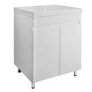 Тумба с раковиной Azario Эстима 60 CS00094635 цвет Белый глянцевый