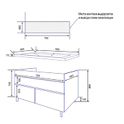 Тумба с раковиной Azario Эстима 80 CS00094636 цвет Белый-7
