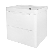 Тумба с раковиной Azario Lotos 50 CS00094662 подвесная цвет Белый глянцевый