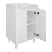 Тумба с раковиной Azario Lotos 50 CS00094663 цвет Белый глянцевый-3