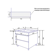 Тумба с раковиной Azario Viola 80 CS00097141 цвет Бежевый-7