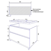Тумба с раковиной Azario Viola 100 CS00097146 цвет Белый матовый-7
