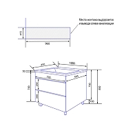 Тумба с раковиной Azario Viola 100 CS00097147 цвет Бежевый-7