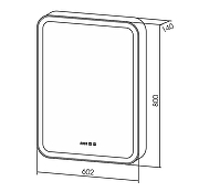 Зеркальный шкаф Azario Фиджи 60 LED-00002363 с подсветкой цвет Белый с часами-3
