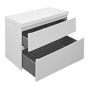 Тумба с раковиной Azario Viola 100 CS00097149 подвесная цвет Белый матовый-1