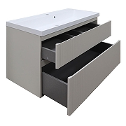 Тумба с раковиной Azario Viola 100 CS00097150 подвесная цвет Бежевый-1