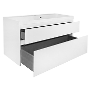 Тумба с раковиной Azario Velluto 100 CS00097538 подвесная цвет Белый матовый-1