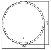 Зеркало Azario 77 LED-00002610 с подсветкой с сенсорным выключателем-8