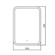 Зеркало Azario Stiv-Lite 50 LED-00002838 с подсветкой с бесконтактным выключателем и подогревом-6