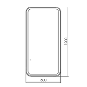 Зеркало Azario Мальта 60 LED-00002936 с подсветкой с бесконтактным выключателем-17