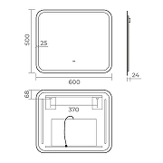 Зеркало Azario Stiv-Lite 60 LED-00002963 с подсветкой с сенсорным выключателем-6