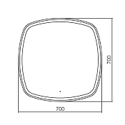 Зеркало Azario Barca 70 LED-00002973 с подсветкой с бесконтактным выключателем-11