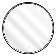 Зеркало Azario Димион 60 АZ-LED010625 с подсветкой цвет Черный матовый с сенсорным выключателем и подогревом