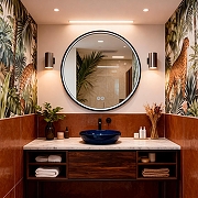 Зеркало Azario Димион 70 АZ-LED010925 с подсветкой цвет Черный матовый с сенсорным выключателем и подогревом-2