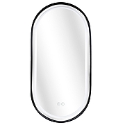 Зеркало Azario Блейк 50 АZ-LED011125 с подсветкой цвет Черный матовый с сенсорным выключателем и подогревом