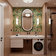 Зеркало Azario Блейк 50 АZ-LED011125 с подсветкой цвет Черный матовый с сенсорным выключателем и подогревом-1