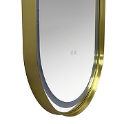 Зеркало Azario Блейк 50 АZ-LED011625 с подсветкой цвет Золото матовое с сенсорным выключателем и подогревом-3