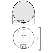 Зеркало Azario Лайвли 80 АZ-LED012125 с подсветкой цвет Белый матовый с подогревом-4