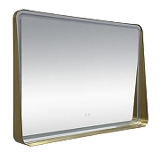 Зеркало Azario Энтони 100 АZ-LED012925 с подсветкой цвет Золото матовое с сенсорным выключателем и подогревом-1