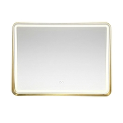Зеркало Azario Энтони 100 АZ-LED012925 с подсветкой цвет Золото матовое с сенсорным выключателем и подогревом-3