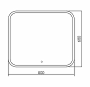 Зеркало Azario Стиль 80 ФР-00001353 с подсветкой с сенсорным выключателем, подогревом и часами-3