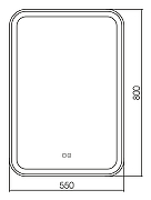Зеркало Azario Мальта 55 ФР-00001219 с подсветкой с сенсорным выключателем, подогревом и часами-4