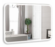 Зеркало Azario Стив 100 ФР-00001650 с подсветкой с сенсорным выключателем, подогревом и часами
