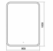Зеркало Azario Стив 80 ФР-00001800 с подсветкой с сенсорным выключателем-2