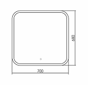 Зеркало Azario Стив 70 ФР-00001755 с подсветкой с сенсорным выключателем и подогревом-2