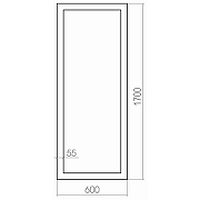 Зеркало Azario Монреаль 60 ФР-00002516 цвет Венге-9