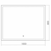 Зеркало Azario 100 ФР-1539 с подсветкой с сенсорным выключателем-2