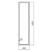 Зеркало Azario Опера 40 ФР-1536 цвет Серебро-4