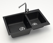 Кухонная мойка Azario Grand 76.5 CS00079903 цвет Черный-1