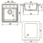 Кухонная мойка Azario Milas 48 CS00097666 цвет Песочный-6
