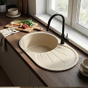 Кухонная мойка Azario Perla 73 CS00105239 цвет Песочный-7