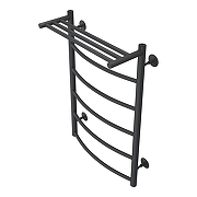 Водяной полотенцесушитель Azario Verona 500х800 AZ83864PG с полкой, нижнее/диагональное подключение, G 1/2 цвет Графит-1