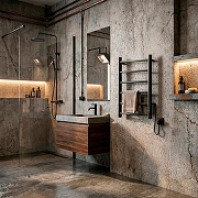 Электрический полотенцесушитель Azario Parma 500х600 AZ83902G диммер справа цвет Графит-3