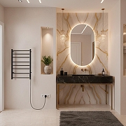 Электрический полотенцесушитель Azario Parma 500х800 AZ83904G диммер справа цвет Графит-3