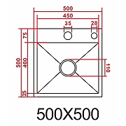 Кухонная мойка Azario Nicole 50 AZS5050H цвет Серебро соты-3