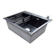 Кухонная мойка Azario Nicole 60 AZB6050H цвет Черный соты-2