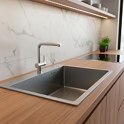 Кухонная мойка Azario Nicole 60 AZG6050H цвет Серый соты-7