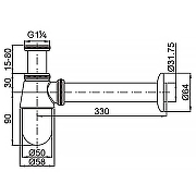 Сифон для раковины Azario AZ-107-CHR цвет Хром-3
