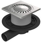 Душевой трап Azario AZ-381 E с решеткой цвет Нержавеющая сталь