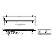 Душевой лоток Azario AZ1105-00155 с решеткой цвет Хром матовый / под плитку-4