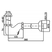 Сифон для раковины Azario AZ-110-CHR цвет Хром-2