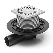 Душевой трап Azario AZ-381 A с решеткой цвет Нержавеющая сталь