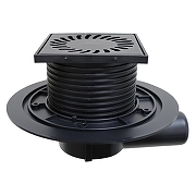 Душевой трап Azario AZ-381 AC с решеткой цвет Черный матовый-1