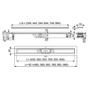 Душевой лоток Azario Stick AZCP11-40 Stick с решеткой цвет Нержавеющая сталь-5
