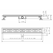 Душевой лоток Azario AZT2FT01600 с решеткой цвет Нержавеющая сталь-6