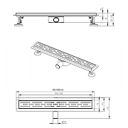 Душевой лоток Azario AZT3FT01300 с решеткой цвет Нержавеющая сталь-7